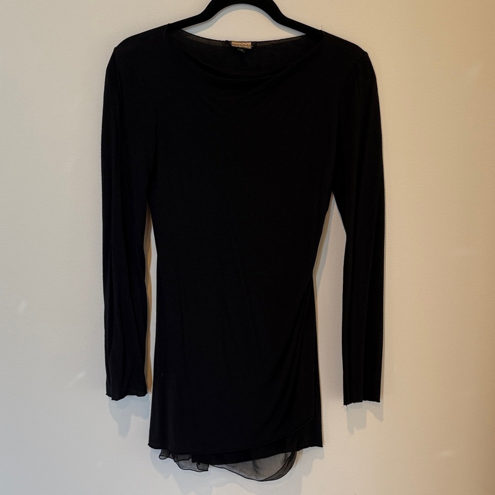 Rozae Nichols Black Long Sleeve Blouse